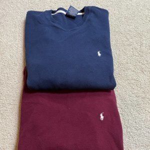 2 Polo Ralph Lauren Sweaters Red and Blue Size XL
